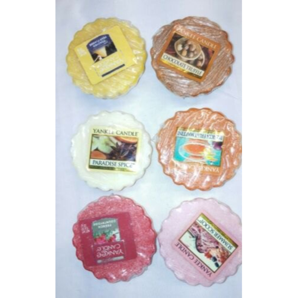 Yankee Candle Lot 6 mixed Scents Wax Melt Tarts Chocolate fruity flowery discont